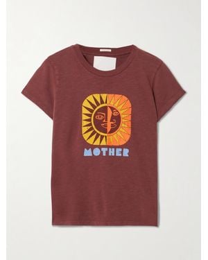 Mother The Lil Sinful Printed Cotton-Jersey T-Shirt - Pink