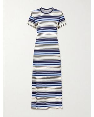 Proenza Schouler Noelle Striped Jersey Maxi Dress - Blue