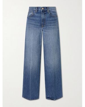 The Elder Statesman Evie Organic Cotton Wide-Leg Jeans - Blue