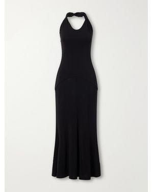 TOVE Eleanor Stretch-Jersey Halterneck Midi Dress - Black