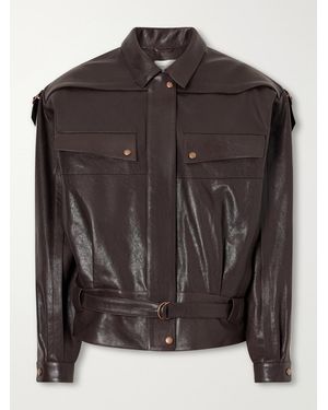 Magda Butrym Belted Leather Jacket - Black