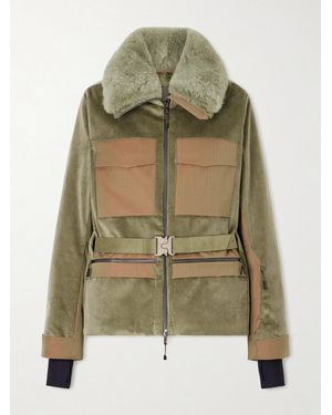 Sease Altai Plush-Trimmed Cotton-Blend Corduroy Down Ski Jacket - Green