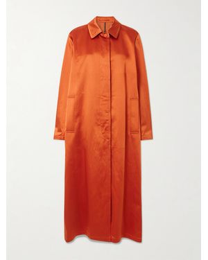 Dries Van Noten Cotton-Blend Satin Coat - Orange