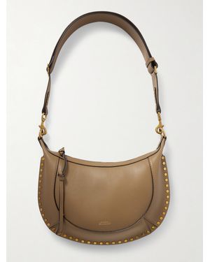 Isabel Marant Oskan Moon Schultertasche Aus Leder Mit Nieten - Braun