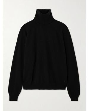 Saint Laurent Pull À Col Roulé En Cachemire - Noir
