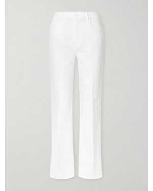 Mother The Kick It High-Rise Straight-Leg Jeans - White