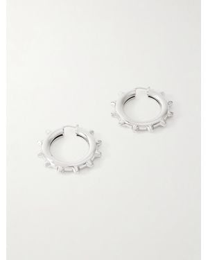 Jil Sander Silberfarbene Creolen - Natur