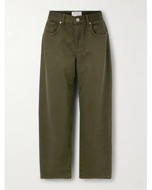 La Ligne Marilyn Cotton-Twill Wide-Leg Trousers - Green