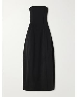 TOTEME Strapless Crepe Maxi Dress - Black