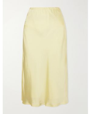 Jil Sander Satin Midi Skirt - Yellow