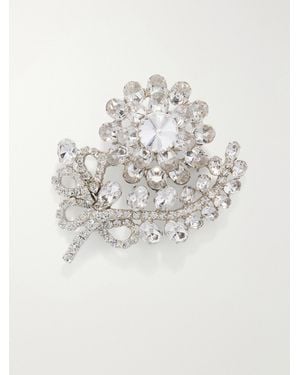 Jennifer Behr Arleth Crystal-Embellished-Tone Brooch - White