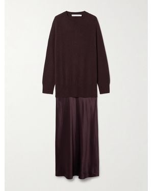 Christopher Esber Monument Maxikleid Aus Kaschmir Und Seidensatin - Rot