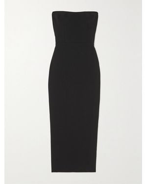 Alex Perry Callan Strapless Crepe Midi Dress - Black