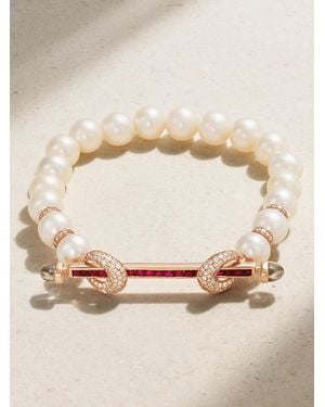 ANANYA Chakra 18-Karat Rose Multi-Stone Bracelet - Natural