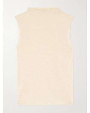 The Elder Statesman Cashmere Tank - Natural