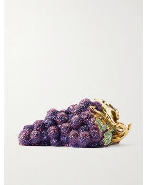 Judith Leiber Grapes Crystal-Embellished-Tone Clutch - Purple