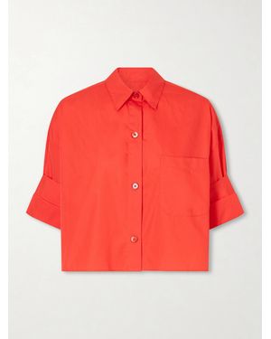 Twp Next Ex Cropped Cotton Shirt - Red