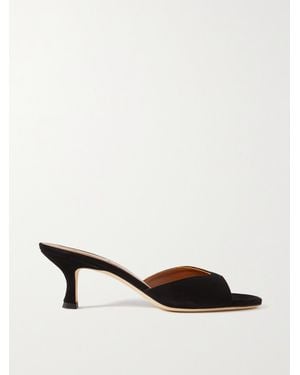 STAUD Brigitte Suede Mules - Natural