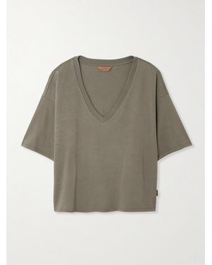 Jamie Haller The V Tee Oversized Cotton-Jersey T-Shirt - Grey