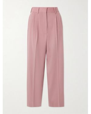 Blazé Milano Pantalon Fuselé En Laine Et Cachemire Mélangés À Plis Fox - Rose