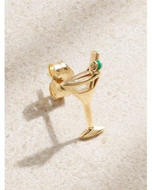 Alison Lou Martini 14-Karat And Enamel Single Earring - Natural