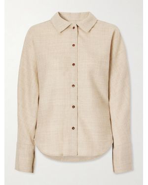 OSSOU Ridge Wool Woven Shirt - Natural