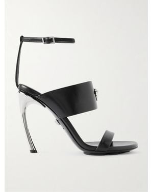 Versace Sandales En Cuir À Ornements - Blanc