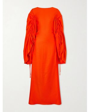 Christopher John Rogers Gathered Ramie Organza Gown