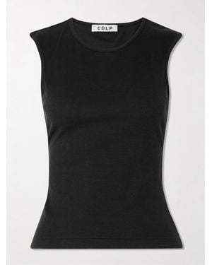 CDLP Ribbed Tencel Lyocell-Blend Jersey Tank - Black