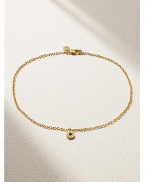 Octavia Elizabeth Bijou De Cheville En Or 18 Carats (750/1000) Recyclé Et Émeraude Nesting Gem - Neutre