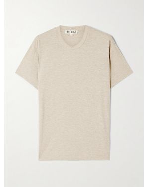ÉTERNE Boyfriend Ribbed Jersey T-Shirt - Natural