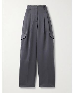 RÙADH The Russel Pleated Wool Wide-Leg Pants - Gray