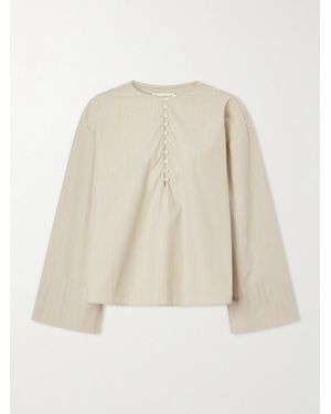 Kallmeyer Marguerite Striped Cotton-Poplin Blouse - Natural