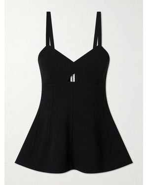 Jil Sander Wool Bustier Top - Black