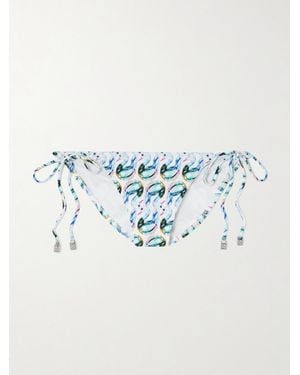 Tory Burch Bedrucktes Bikini-Höschen - Blau