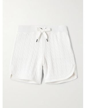 Brunello Cucinelli Cable-Knit Cotton Shorts - White
