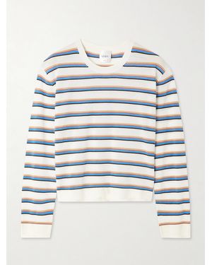 Leset James Striped Merino Wool Sweater - Gray