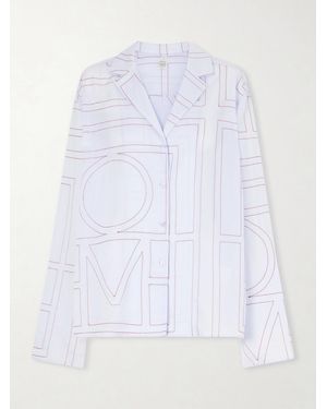 TOTEME Embroidered Cotton And Lyocell-Blend Shirt - White