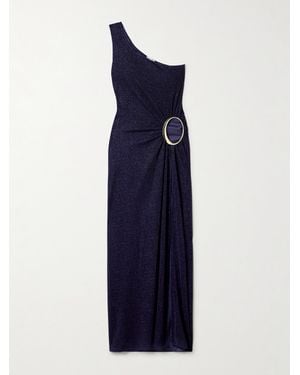 Oséree Lumière Asymmetrisches Maxikleid Aus Stretch-Strick - Blau