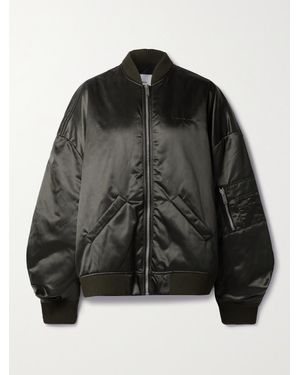 Halfboy Oversized-Bomberjacke Aus Wattiertem Shell Mit Stickerei - Schwarz