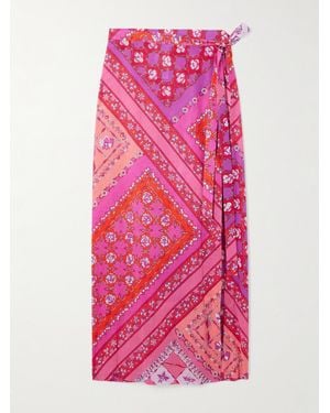 Emilio Pucci Printed Cotton-Muslin Pareo - Pink