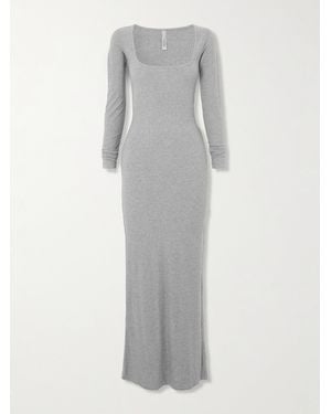 Skims Soft Lounge Long Sleeve Dress - Grey