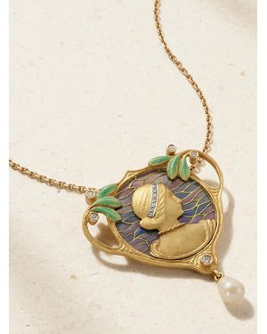 Stephanie Windsor Masriera Y Carreras Vintage 1890S, Diamond, Pearl And Enamel Necklace - Natural