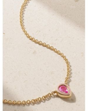 Alison Lou Madison Kette Aus 14 Karat Mit Synthetischem Saphir Und Emaille - Natur