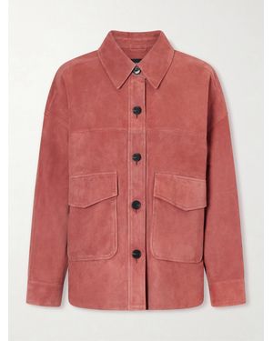 Arma Kaylee Panelled Suede Jacket - Pink