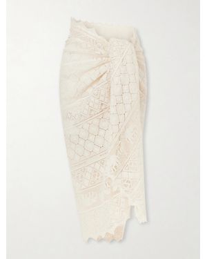 Zimmermann Crocheted Cotton Pareo - White