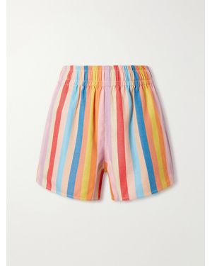 Marrakshi Life Striped Cotton-Blend Shorts - White