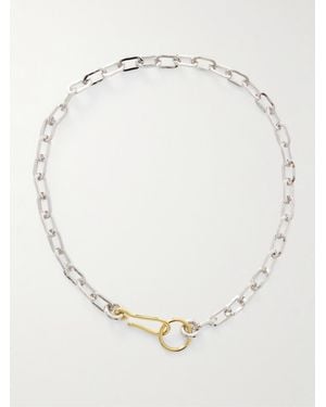 Laura Lombardi Fara Platinum- And-Plated Recycled Necklace - White