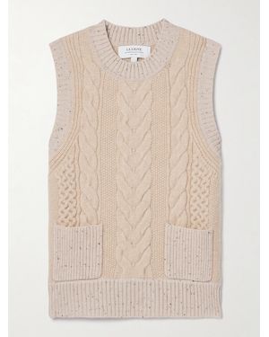 La Ligne Cable-Knit Merino Wool And Cashmere-Blend Vest - Natural