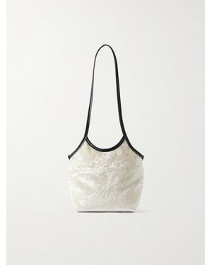 Valesque Cami Velvet Shoulder Bag - Natural